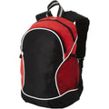 Solid Black-Red - Front - Bullet Boomerang Backpack