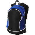 Solid Black-Royal Blue - Front - Bullet Boomerang Backpack