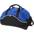 Solid Black-Royal Blue - Front - Bullet Boomerang Duffel Bag