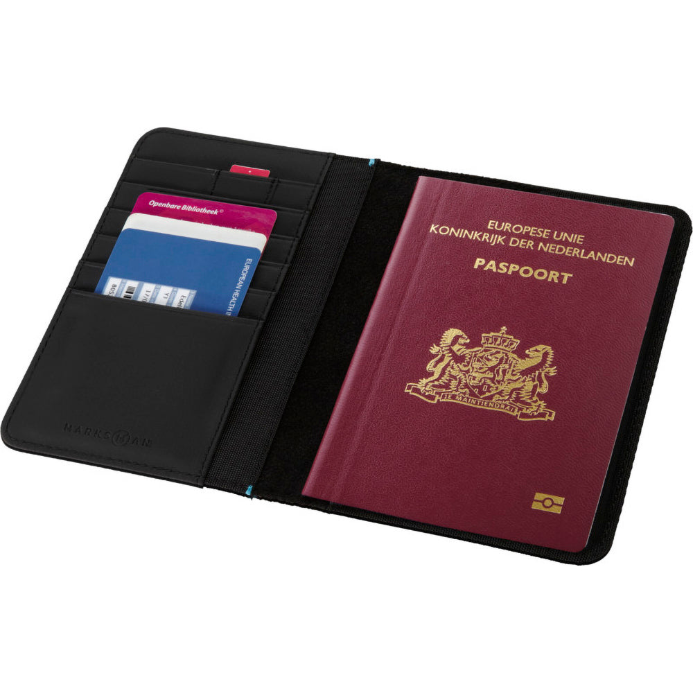 Solid Black - Side - Marksman Odyssey RFID Passport Cover