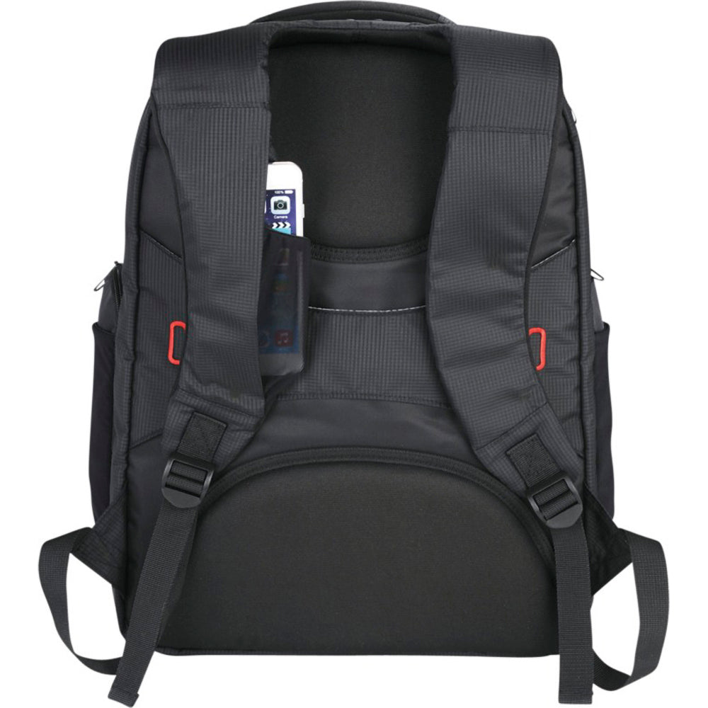 Solid Black - Back - Elleven Rutter 17in Computer Backpack