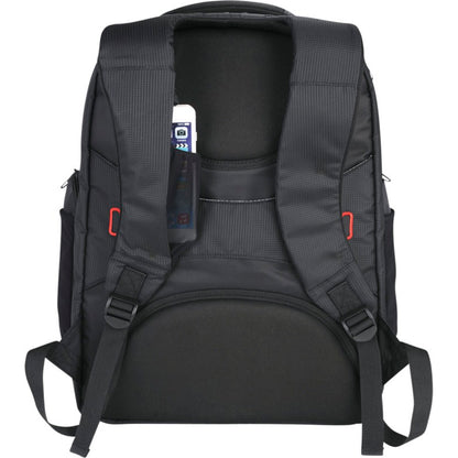 Solid Black - Back - Elleven Rutter 17in Computer Backpack