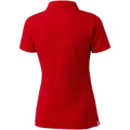 Navy-Red - Side - Slazenger Hacker Short Sleeve Ladies Polo