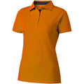 Orange-Navy - Front - Slazenger Hacker Short Sleeve Ladies Polo