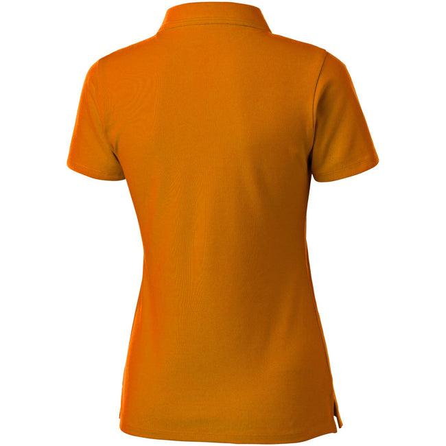 Orange-Navy - Back - Slazenger Hacker Short Sleeve Ladies Polo