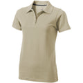 Khaki - Front - Elevate Seller Short Sleeve Ladies Polo