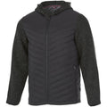 Heather Smoke - Back - Slazenger Mens Hutch Insulated Hybrid Jacket