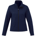 Navy - Front - Elevate Karmine Womens-Ladies Softshell Jacket