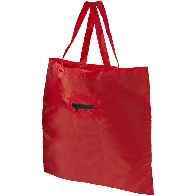 Red - Front - Bullet Take Away Foldable Shopper Tote (Pack Of 2)