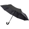 Solid Black - Front - Luxe Montebello Folding Umbrella