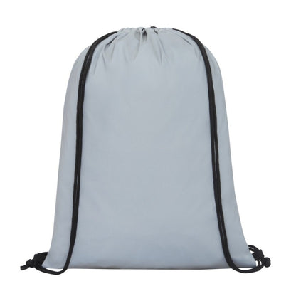 Silver - Front - Bullet Horizon Reflective Drawstring Bag