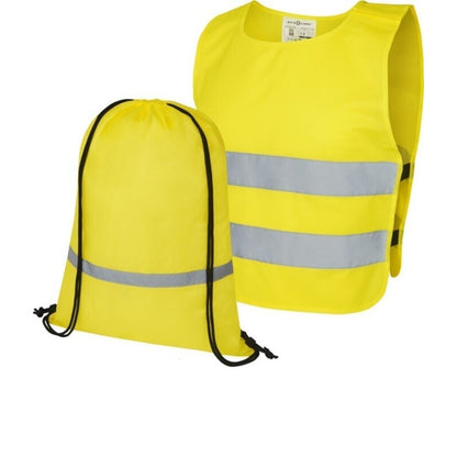Neon Yellow - Side - Bullet Childrens-Kids Benedikte Hi-Vis Vest Set