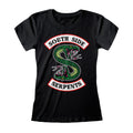 Black - Front - Riverdale Womens-Ladies Southside Serpents Fitted T-Shirt