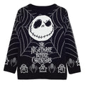 Black-White - Front - Nightmare Before Christmas Boys Jack Skellington Web Knitted Jumper
