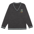 Charcoal - Front - Harry Potter Girls Slytherin House Knitted Jumper