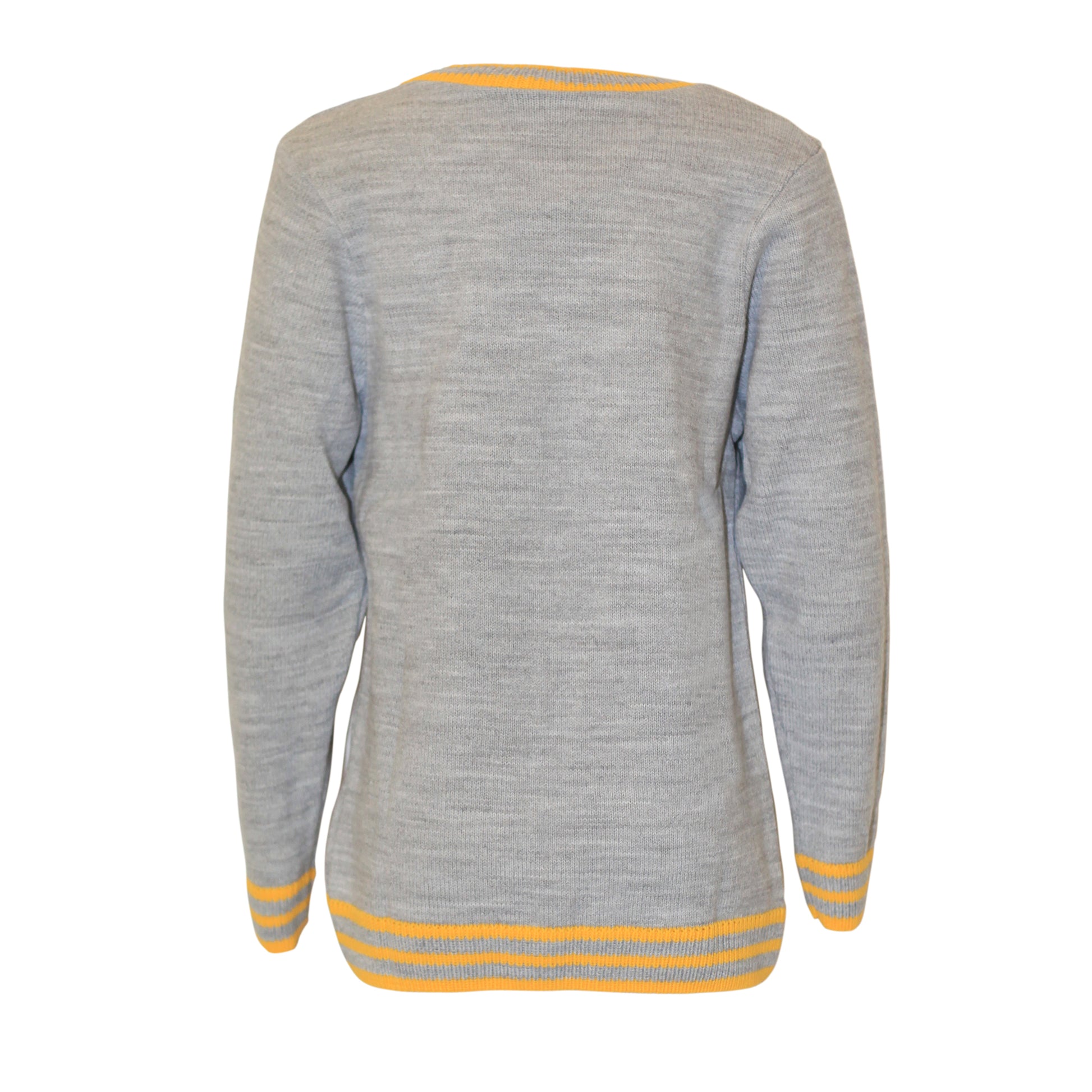 Grey - Back - Harry Potter Boys Hufflepuff House Knitted Jumper