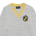 Grey - Back - Harry Potter Girls Hufflepuff House Knitted Jumper