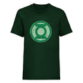 Forest Green - Front - Justice League Mens Green Lantern Distressed Logo T-Shirt