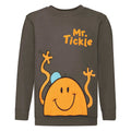 Brown-Orange - Front - Mr Men Girls Mr Tickle Sweatshirt