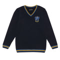 Navy - Front - Harry Potter Girls House Ravenclaw Knitted Jumper