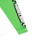 Green - Side - Minecraft Girls Checkerboard Jogging Bottoms