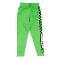 Green - Front - Minecraft Girls Checkerboard Jogging Bottoms