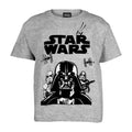 Heather Grey - Side - Star Wars Girls Darth Vader Stormtrooper T-Shirt