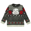 Charcoal - Front - Star Wars Boys Stormtrooper Helmet Knitted Christmas Jumper