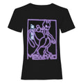 Black - Front - Pokemon Girls Mewtwo Neon T-Shirt