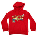 Red - Side - Wonder Woman Childrens Girls Logo Hoodie