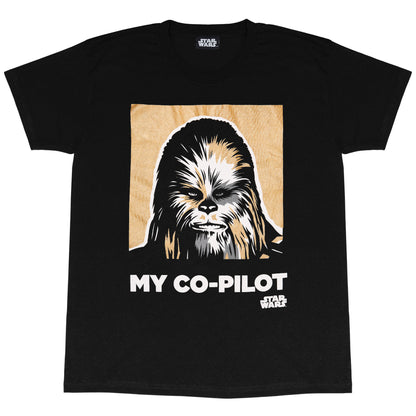 Black - Front - Star Wars Womens-Ladies My Co-Pilot Chewbacca Boyfriend T-Shirt