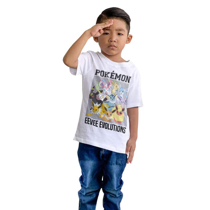 White - Back - Pokemon Boys Eevee Evolutions T-Shirt