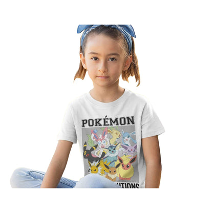 White - Back - Pokemon Girls Eevee Evolutions T-Shirt