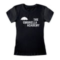 Black - Front - The Umbrella Academy Womens-Ladies Logo Fitted T-Shirt