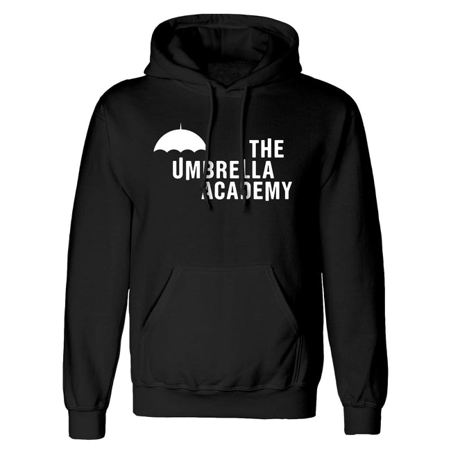Black - Front - The Umbrella Academy Mens Logo Pullover Hoodie