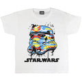 White - Side - Star Wars Boys Camo Stormtrooper Helmet T-Shirt