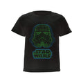 Black - Side - Star Wars Girls Wireframe Stormtrooper Helmet T-Shirt