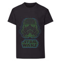 Black - Front - Star Wars Boys Wireframe Stormtrooper Helmet T-Shirt