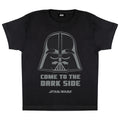 Black - Side - Star Wars Boys Come To The Dark Side Darth Vader T-Shirt