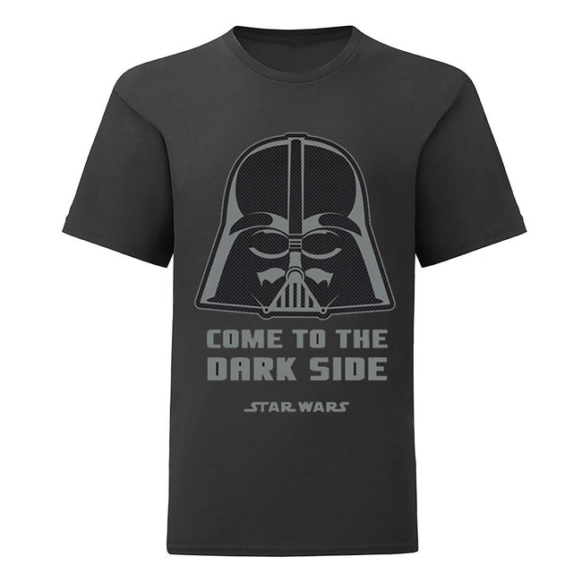 Black - Front - Star Wars Boys Come To The Dark Side Darth Vader T-Shirt