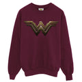 Burgundy - Front - Wonder Woman Mens Logo Sweatshirt