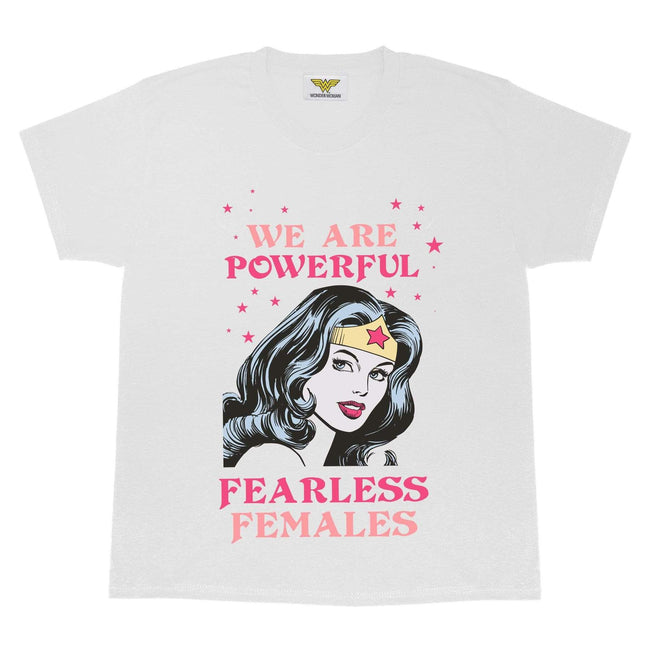 White - Lifestyle - Wonder Woman Girls Fearless T-Shirt