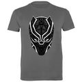 Charcoal - Front - Black Panther Womens-Ladies T´Challa Mask Boyfriend T-Shirt