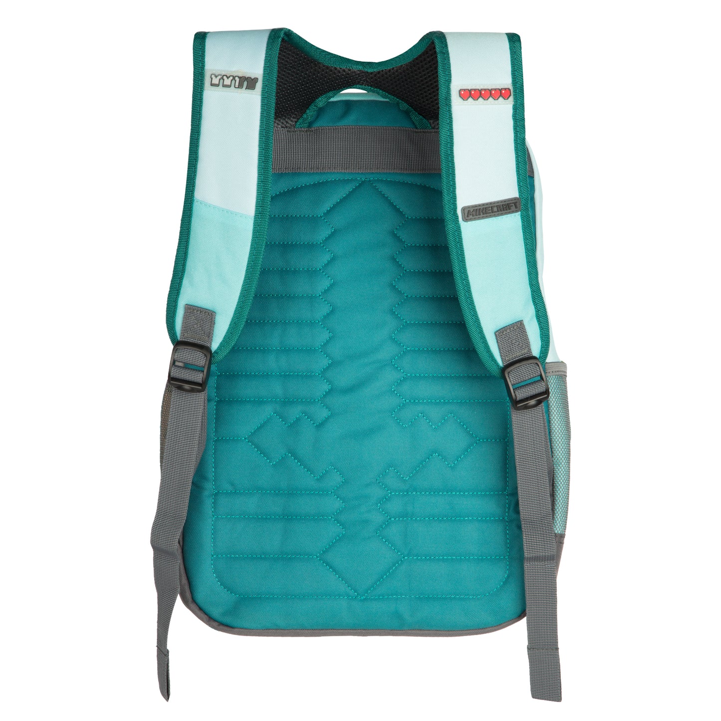 Blue - Side - Minecraft Official Childrens - Kids Diamond Armour Large School Backpack