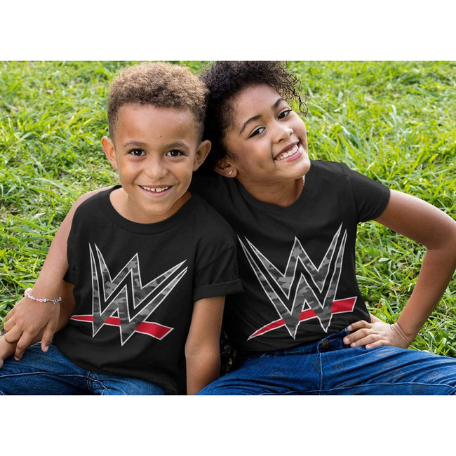 Black - Back - WWE Girls Camo Logo T-Shirt