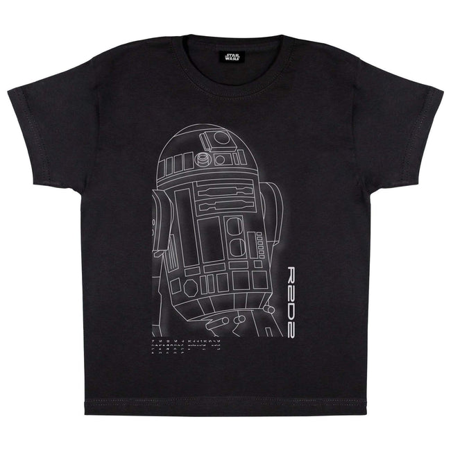 Black - Side - Star Wars Girls R2-D2 T-Shirt