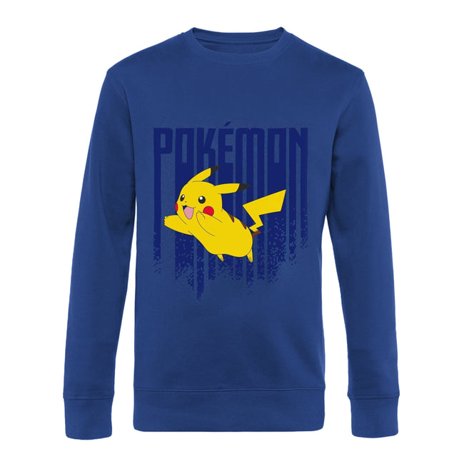 Royal Blue-Yellow - Front - Pokemon Mens Pikachu Sweatshirt