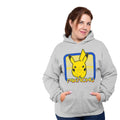 Heather Grey - Back - Pokemon Womens-Ladies Pikachu Running Boyfriend Hoodie