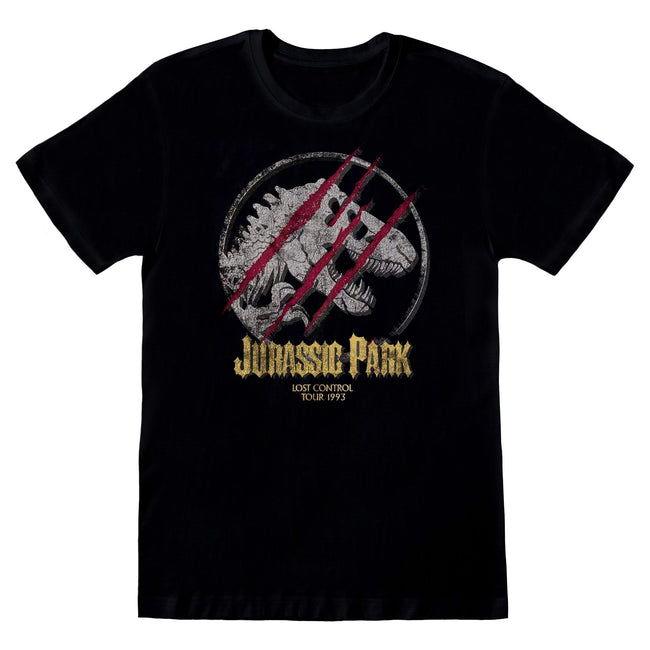 Black - Front - Jurassic World Mens Lost Control T-Shirt