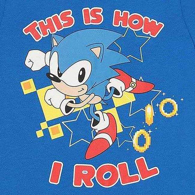 Red-Blue - Side - Sonic The Hedgehog Girls This Is How I Roll Pyjama Set